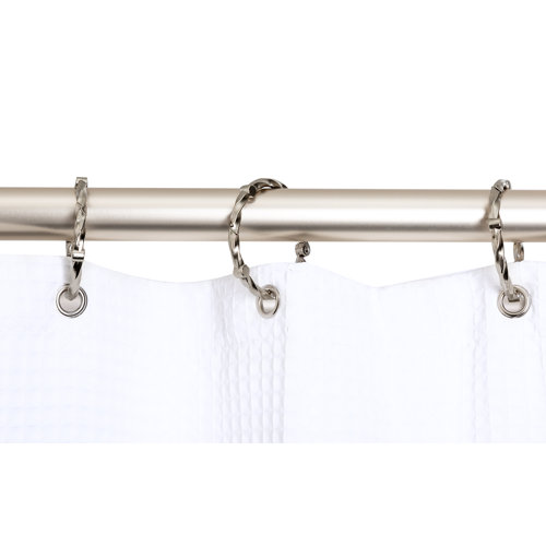 UtopiaAlley 59'' DShaped Fixed Shower Curtain Rod & Hook Set Wayfair
